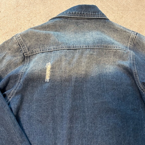 Blue denim distressed jacket size L - Picture 7 of 7